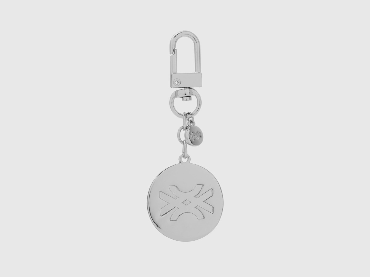 United Colors Of Silver Colored Keychain With Charm Os Silver Female Benetton Womens JEWELRY GOOFASH