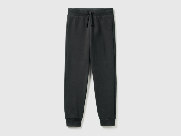 United Colors Of Sporty Trousers With Tunnel Train Black Male Benetton Mens TROUSERS GOOFASH