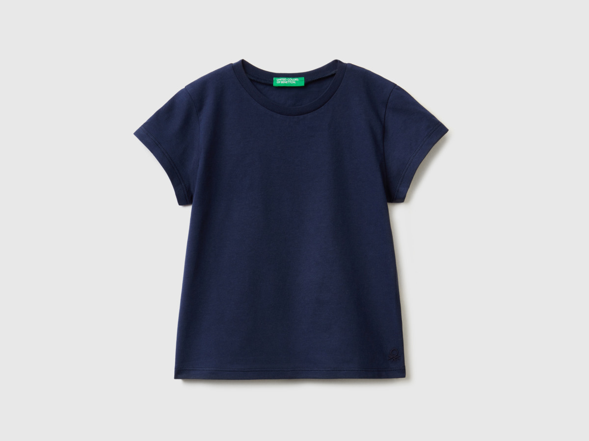 United Colors Of T-Shirt Made Of Organic Dark Blue Female Benetton Womens T-SHIRTS GOOFASH