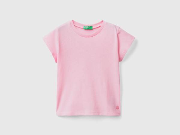 United Colors Of T-Shirt Made Of Organic Pink Female Benetton Womens T-SHIRTS GOOFASH