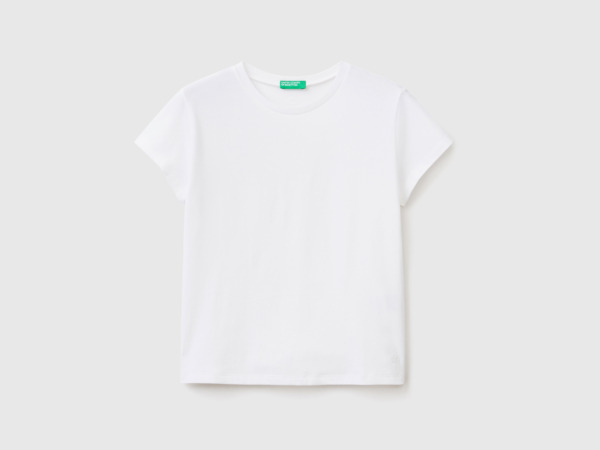 United Colors Of T-Shirt Made Of Pure Organic White Female Benetton Womens T-SHIRTS GOOFASH