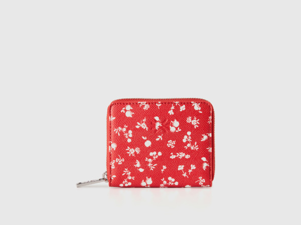 United Colors Of Wallet In Red With Flower Pattern Os Red Female Benetton Womens WALLETS GOOFASH