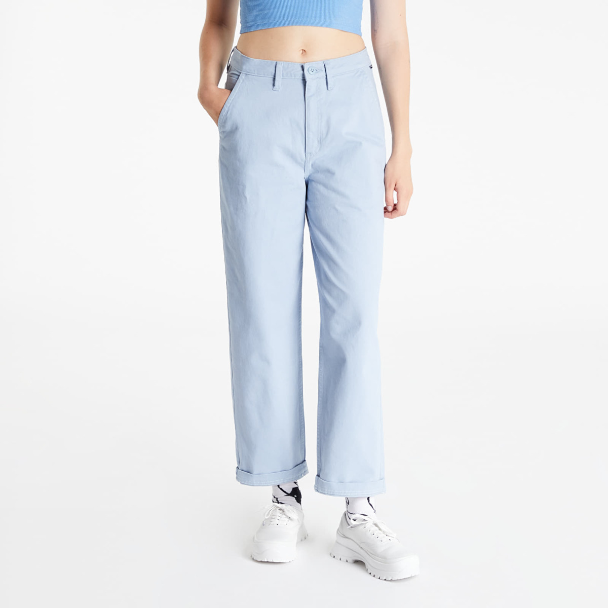 Vans Relaxed Authentic Womens Chino Ashley Blue Footshop Womens TROUSERS GOOFASH