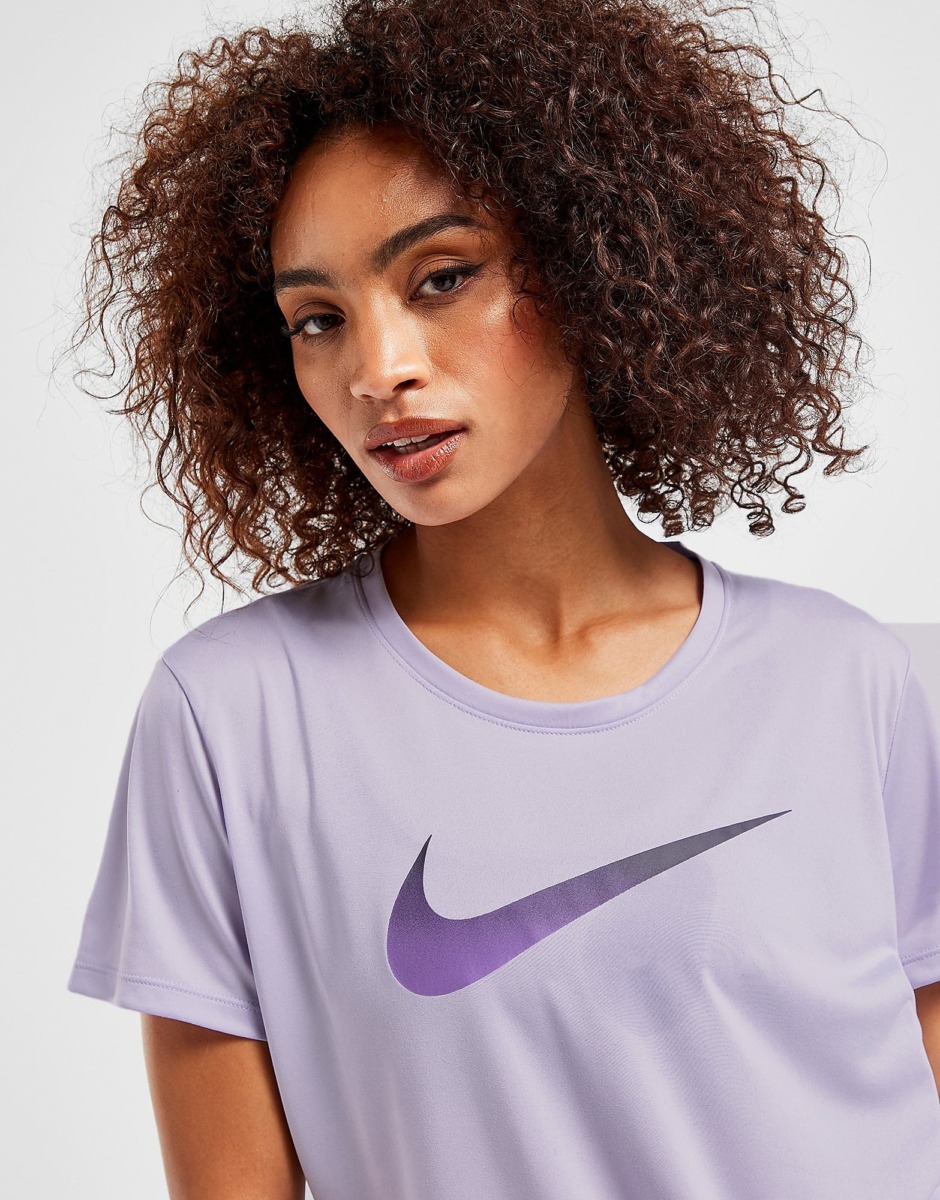 Women's Nike Running Swoosh Dri Fit T-Shirt Purple Jd Sports Womens T-SHIRTS GOOFASH