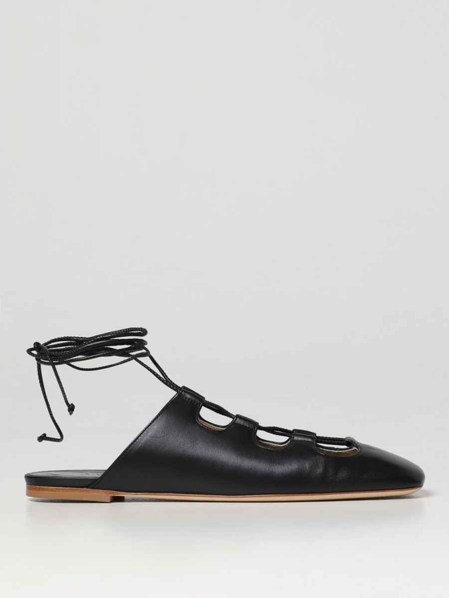 A.W.A.K.E Black Flat Sandals for Women from Giglio GOOFASH