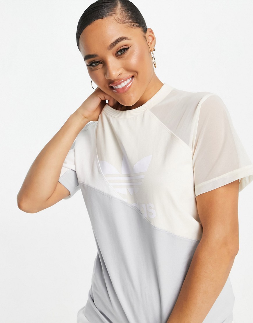 Adidas Women's T-Shirt Grey - Asos GOOFASH