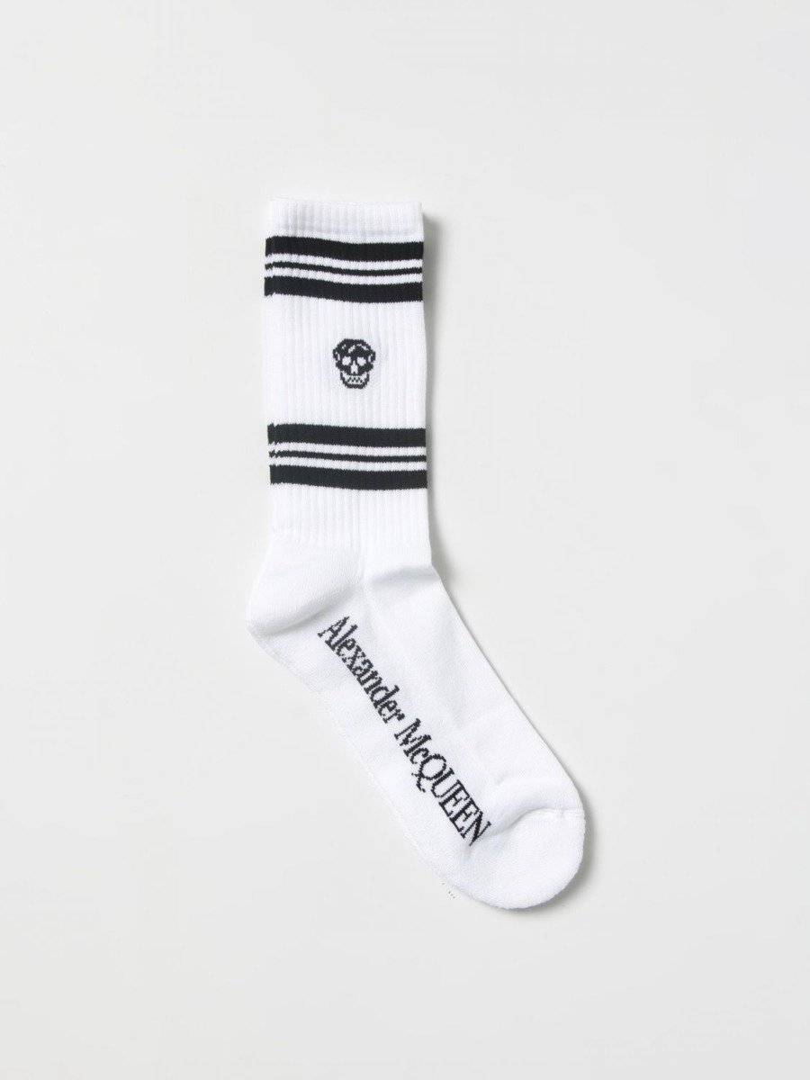 Alexander Mcqueen Gents Socks in White - Giglio GOOFASH