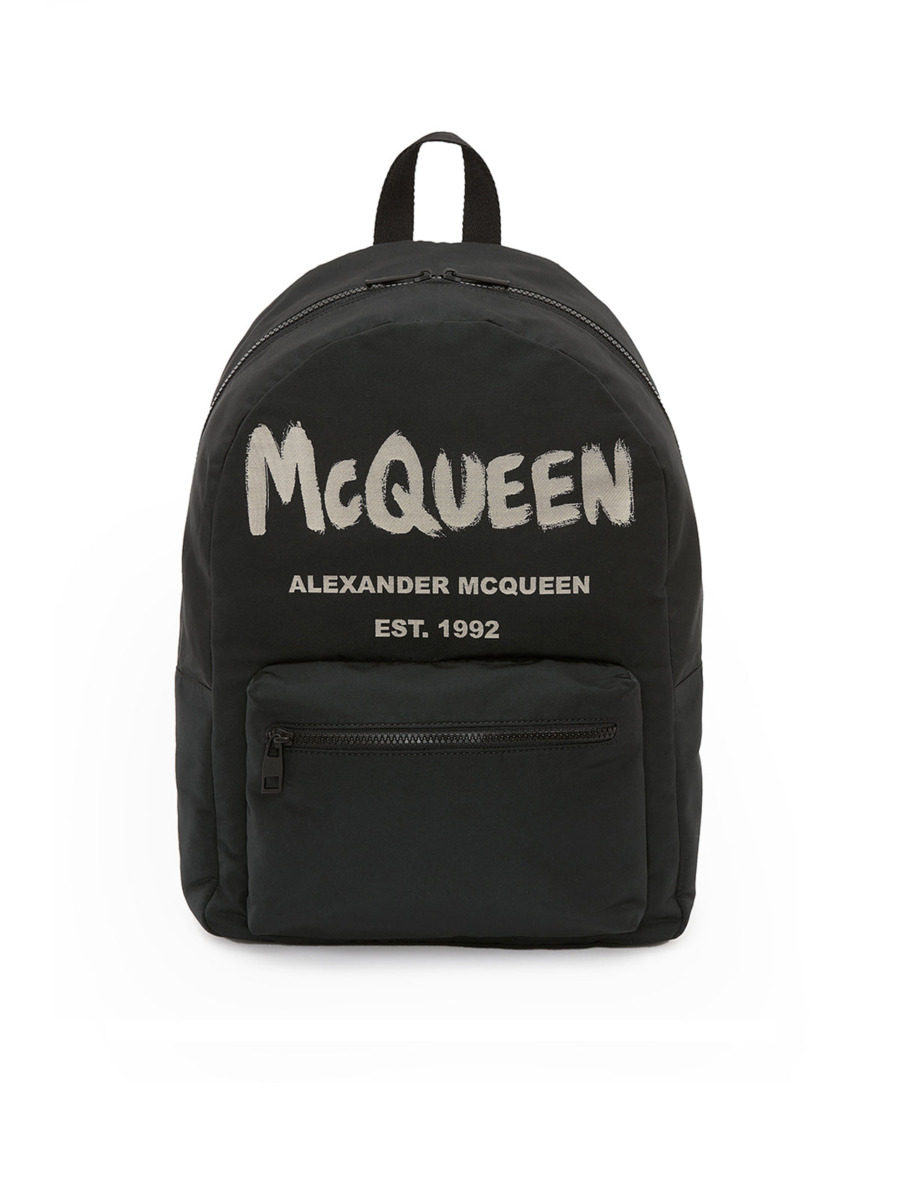 Alexander Mcqueen - Man Black Backpack by Suitnegozi GOOFASH