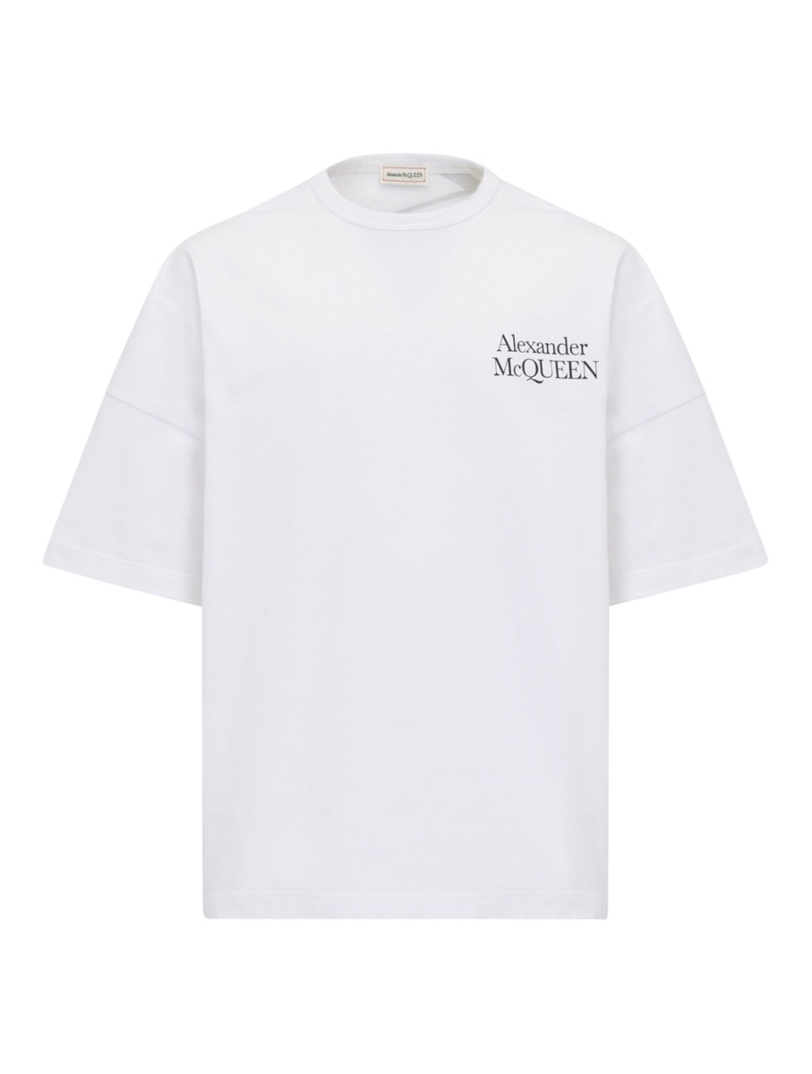 Alexander Mcqueen Mens T-Shirt White from Suitnegozi GOOFASH