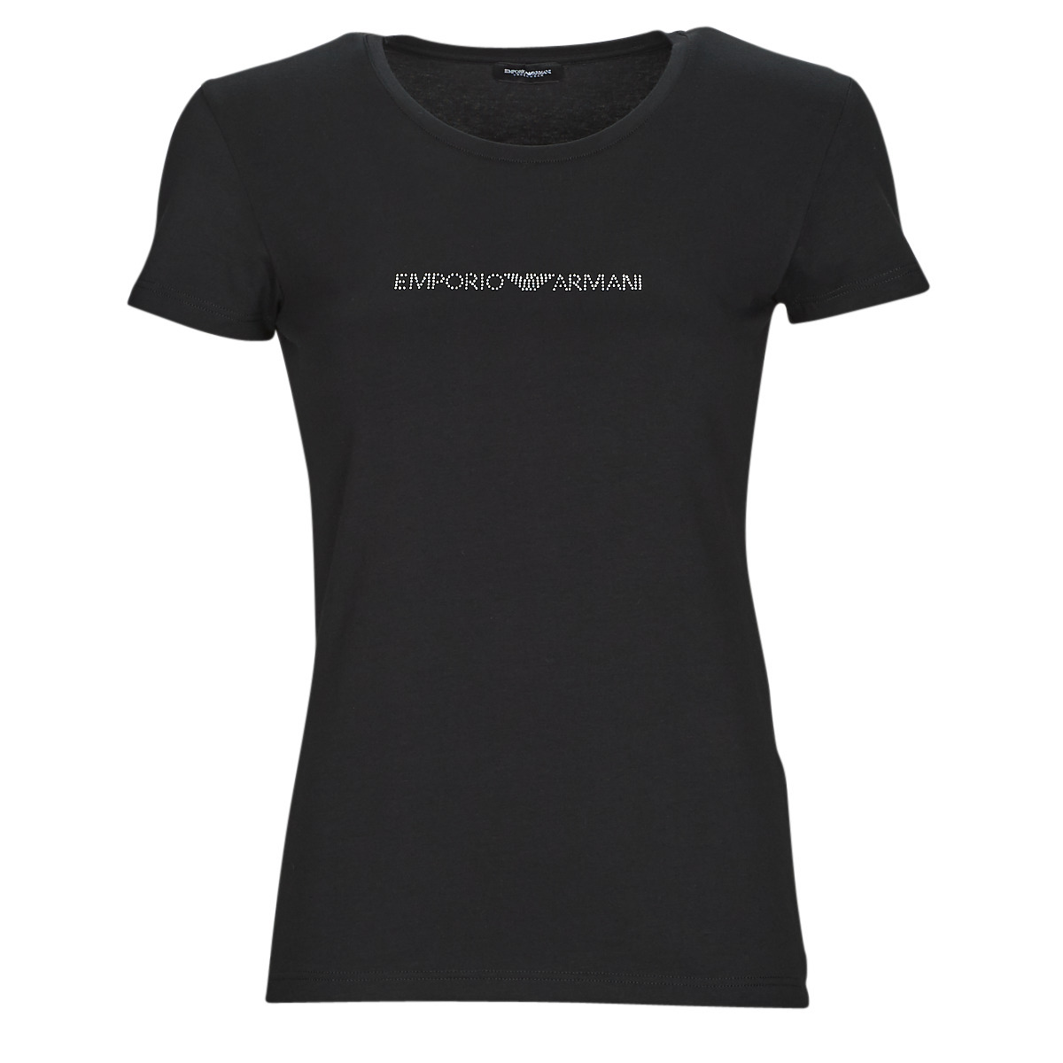 Armani Woman T-Shirt Black by Spartoo GOOFASH