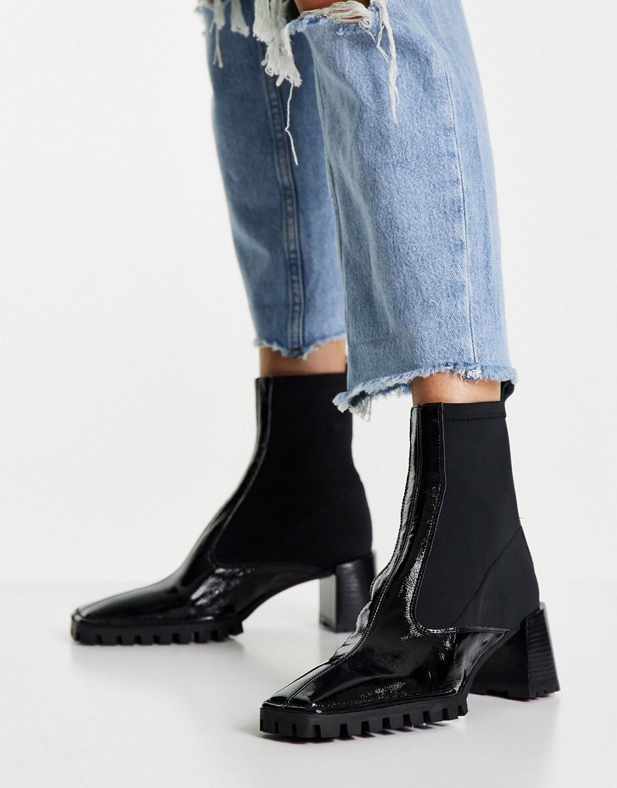 Asos - Black Ladies Sock Boots GOOFASH