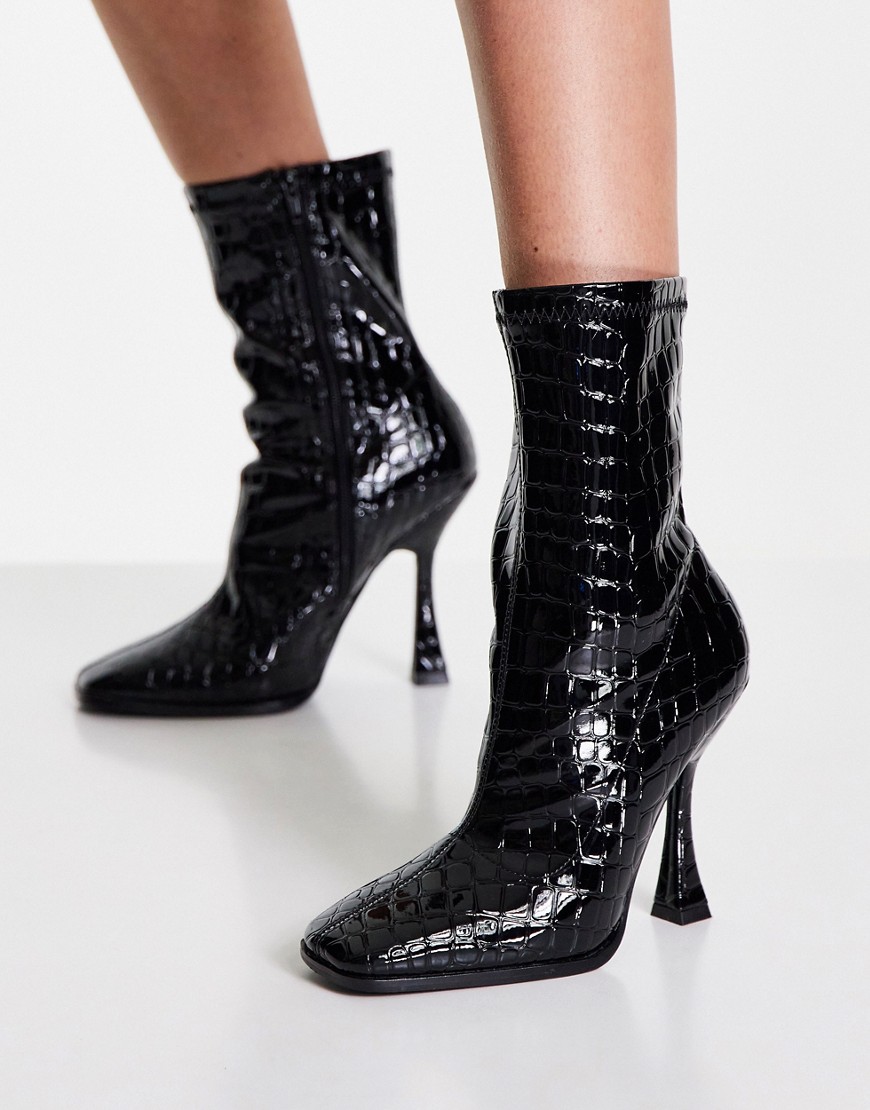 Asos - Black Sock Boots - Glamorous Women GOOFASH