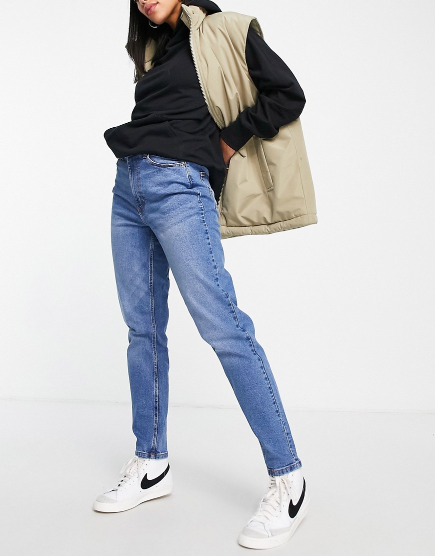 Asos - Blue Mom Jeans for Woman by Pieces GOOFASH