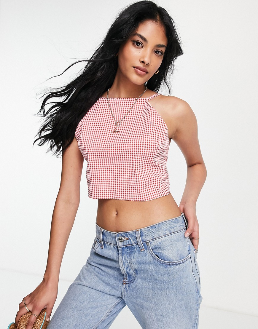 Asos Crop Top Red for Woman from Lola May GOOFASH