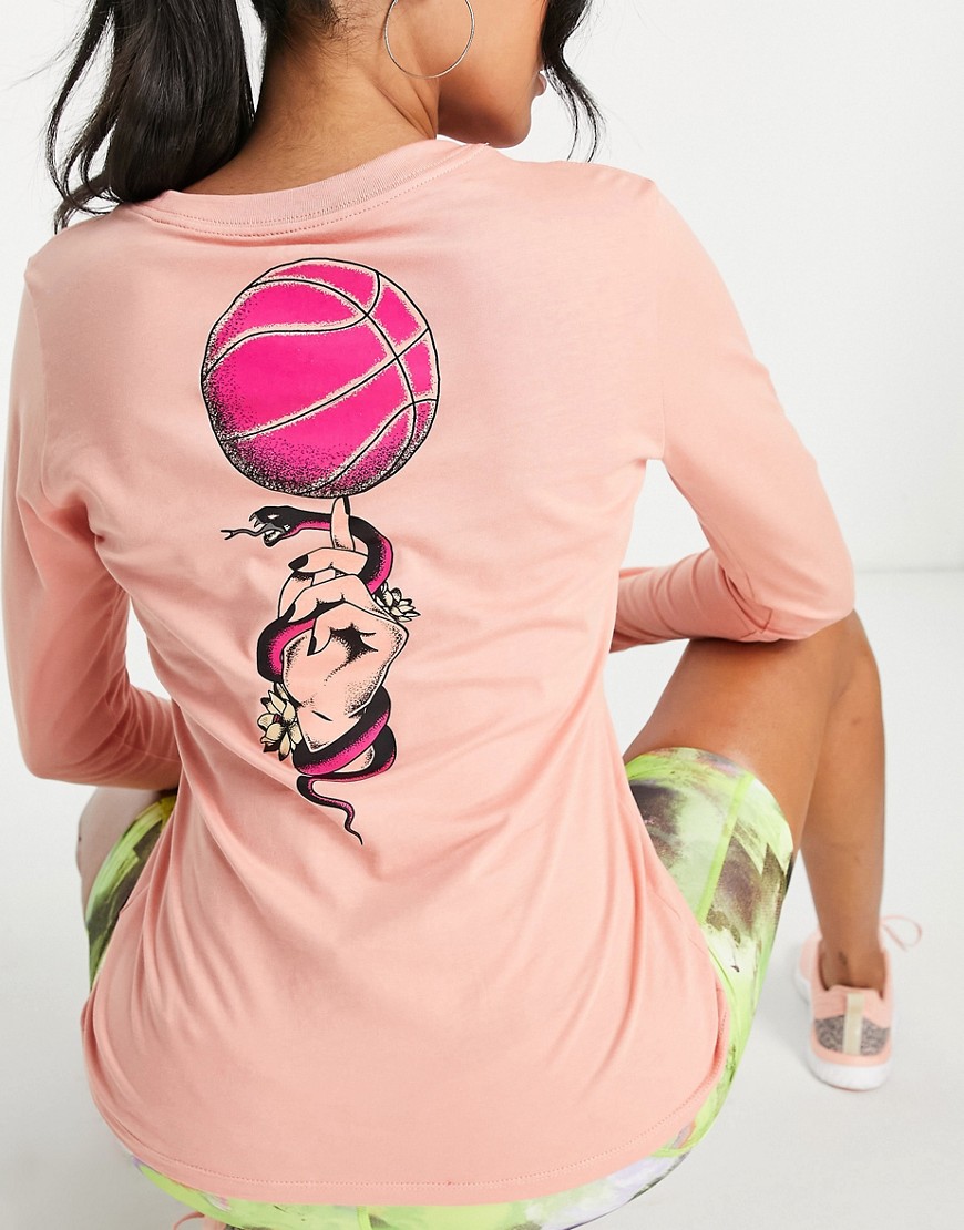 Asos - Ladies Long Sleeve Top in Pink Nike GOOFASH