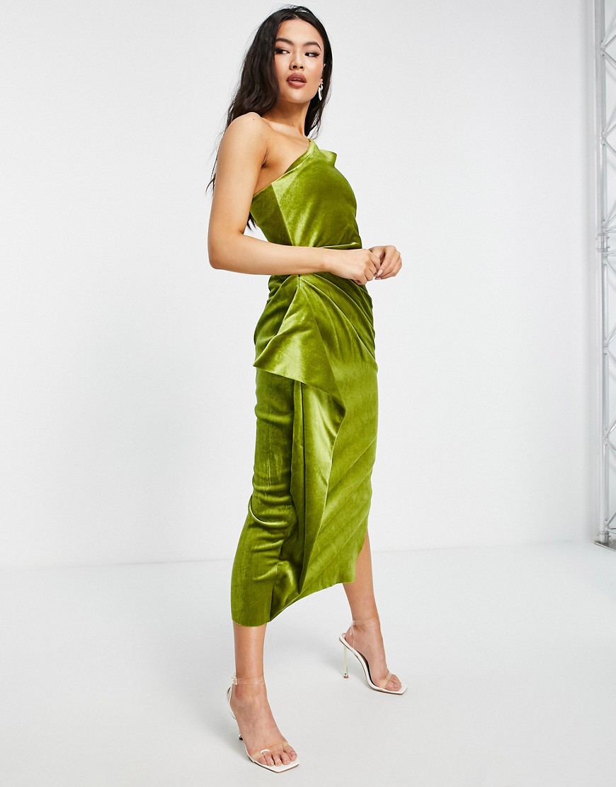 Asos - Lady Midi Dress in Green GOOFASH