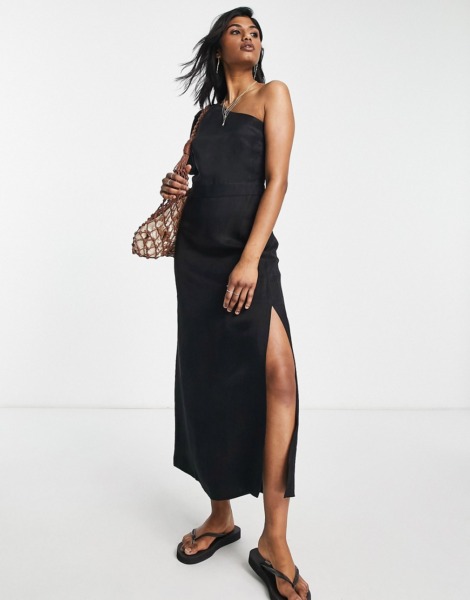 Asos - Midi Dress Black - Topshop - Woman GOOFASH