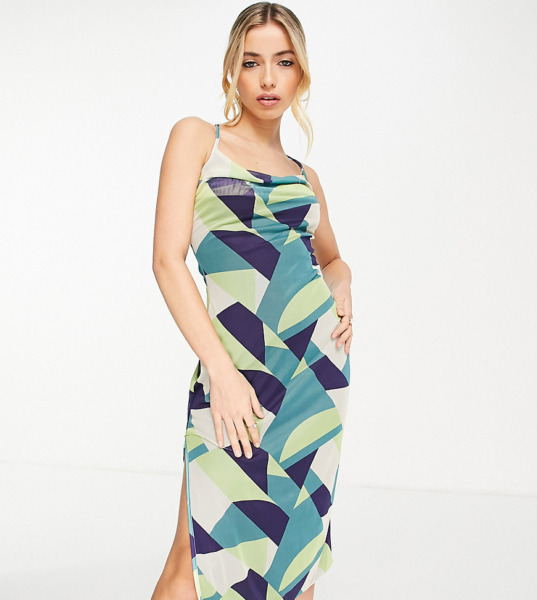 Asos Midi Dress Multicolor from In the Style GOOFASH