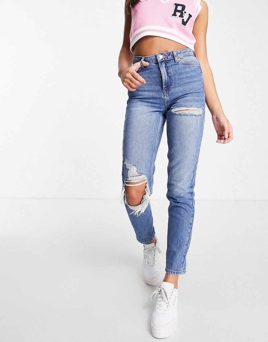 Asos - Mom Jeans Blue for Women from Topshop GOOFASH
