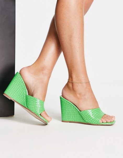 Asos - Mules Green for Women by Missguided GOOFASH