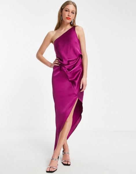 Asos - Purple - Lady Midi Dress GOOFASH