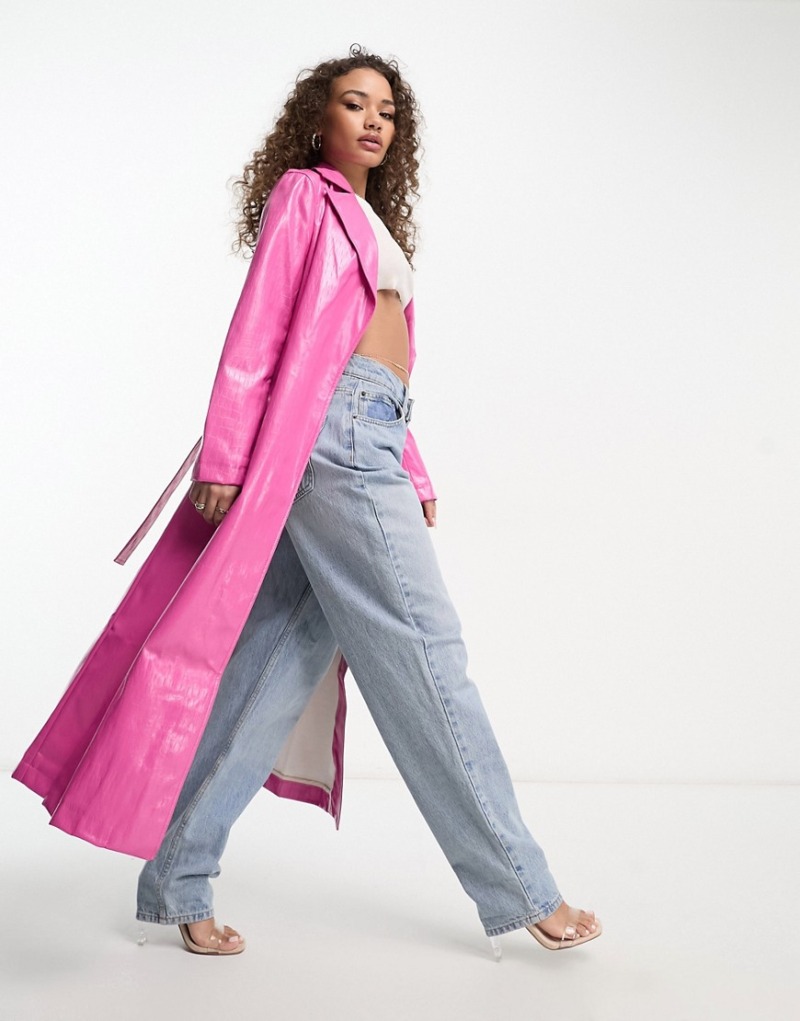 Asos Trench Coat in Pink for Women from Jayley GOOFASH