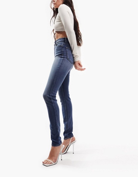 Asos Woman Skinny Jeans in Blue GOOFASH