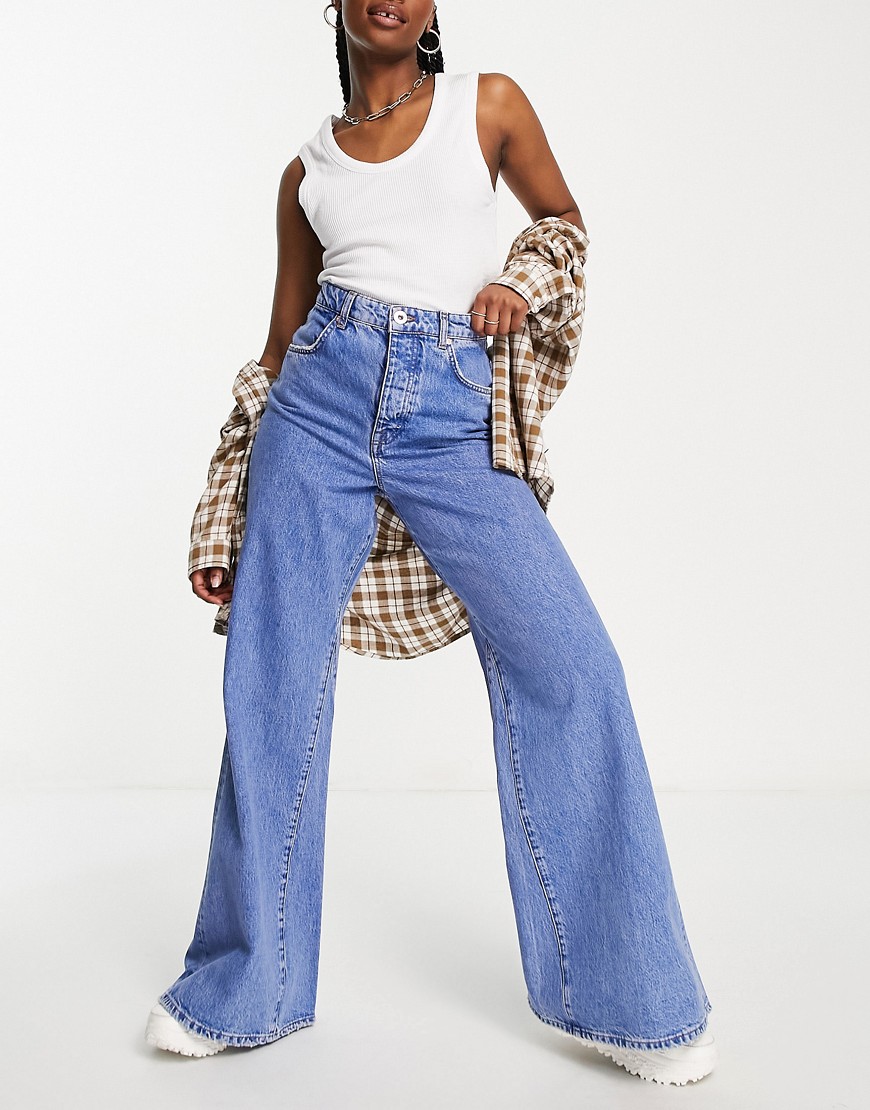 Asos Women Blue Flared Jeans from River Island GOOFASH