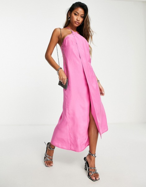 Asos - Women Slip Dress Pink by Topshop GOOFASH