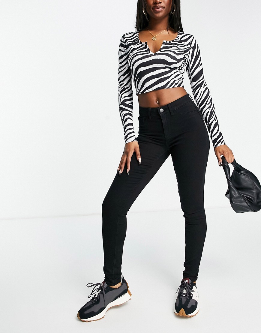 Asos - Women's Skinny Jeans in Black by Pieces GOOFASH