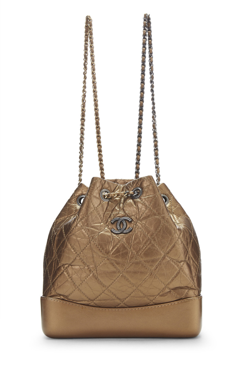 Backpack Bronze Chanel Women - WGACA GOOFASH