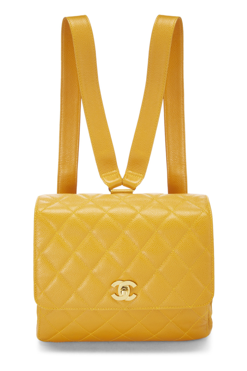 Backpack Yellow WGACA Chanel Women GOOFASH