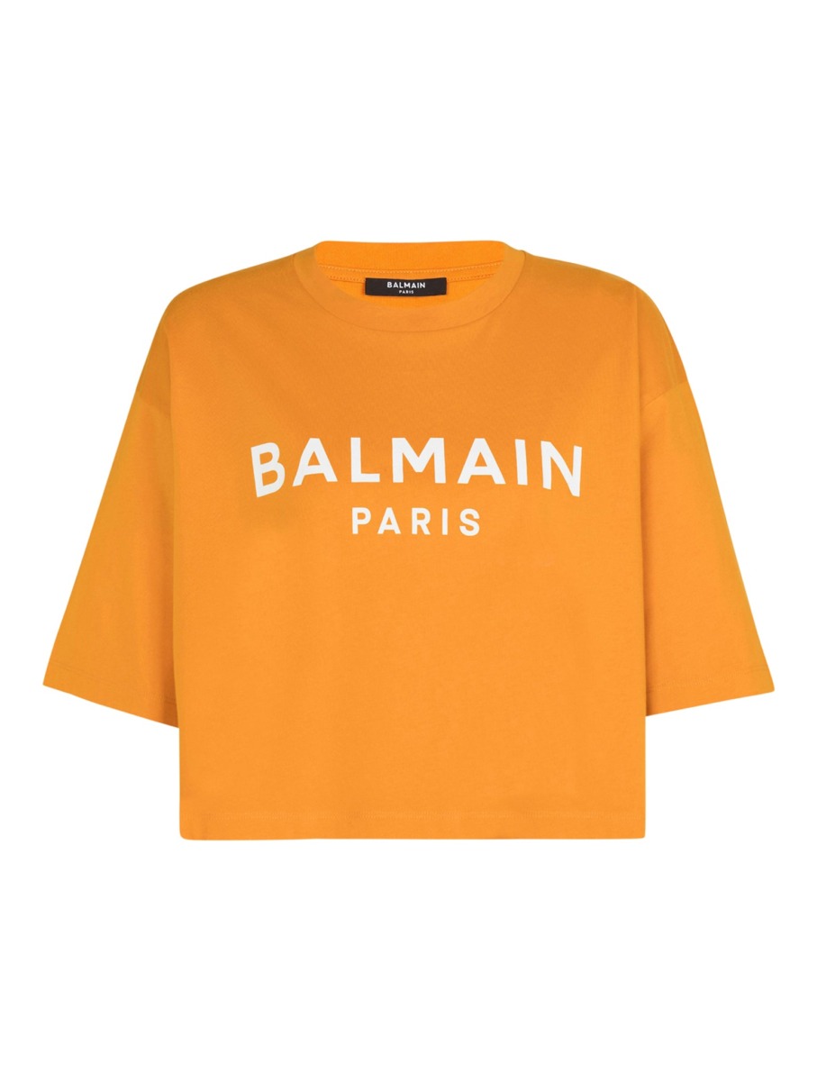 Balmain Woman Orange T-Shirt from Suitnegozi GOOFASH