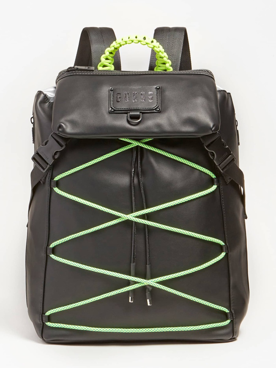 Black Backpack for Man by Guess GOOFASH