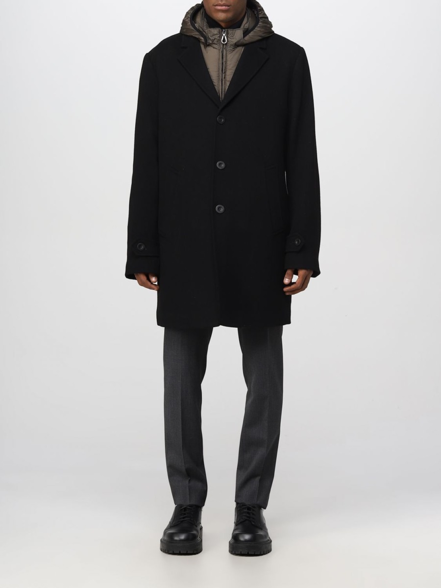 Black Coat for Men at Giglio GOOFASH