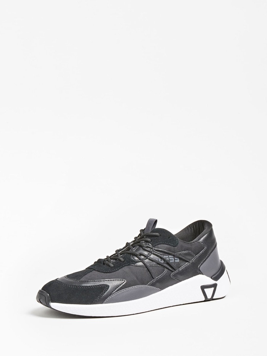 Black Running Shoes Guess Gents GOOFASH
