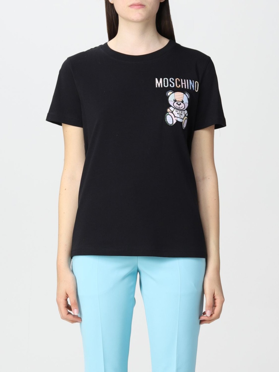 Black - T-Shirt - Moschino - Woman - Giglio GOOFASH