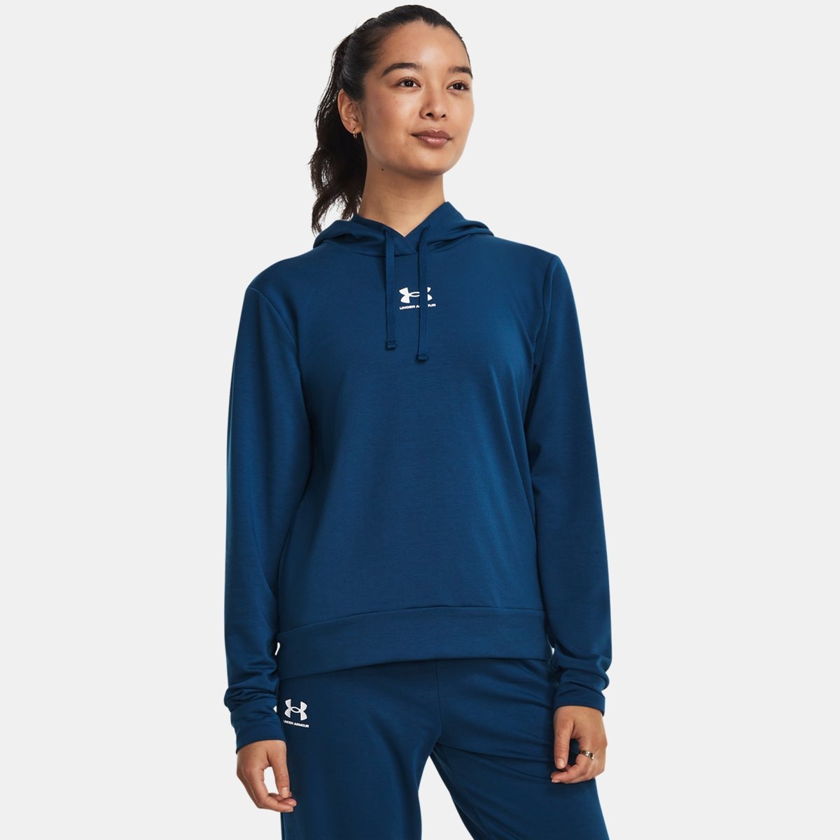 Blue Hoodie for Woman at Under Armour GOOFASH