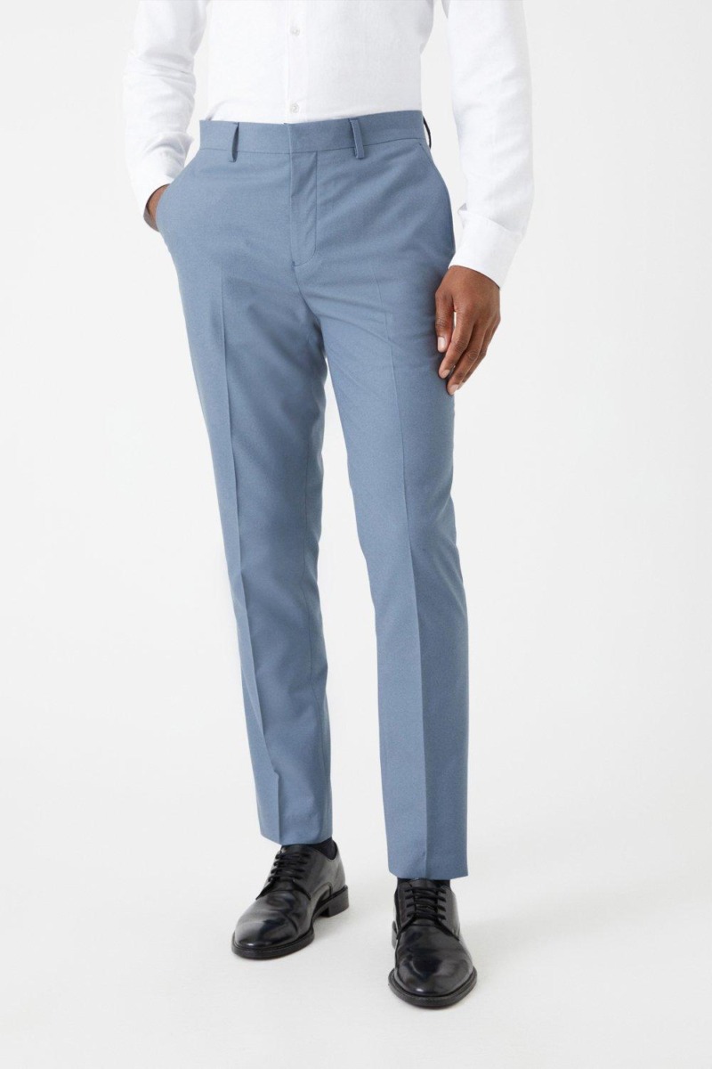 Blue Mens Suit Trousers Burton GOOFASH