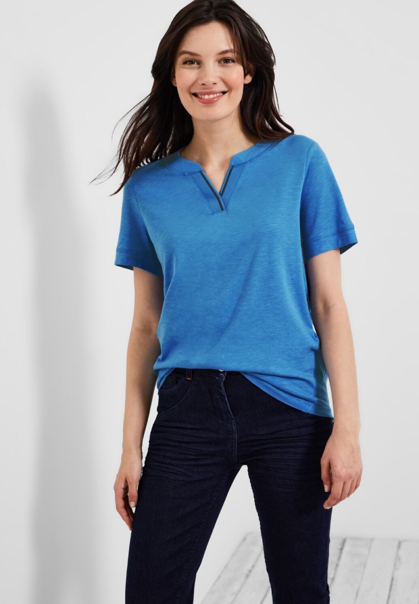 Blue T-Shirt In The Tunica Style Cecil Women Womens T-SHIRTS GOOFASH