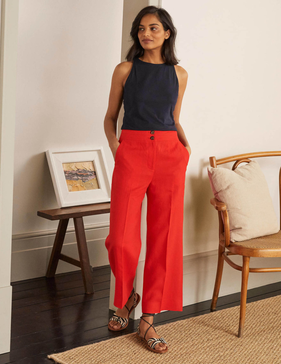 Boden Lady Trousers Red GOOFASH