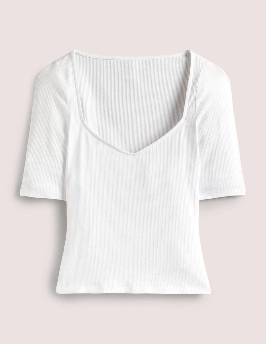 Boden - Lady White T-Shirt GOOFASH