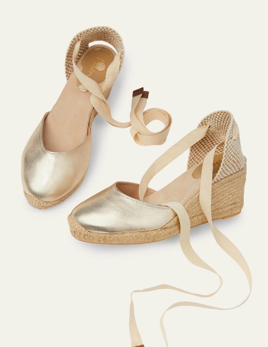 Boden - Wedges Gold for Woman GOOFASH