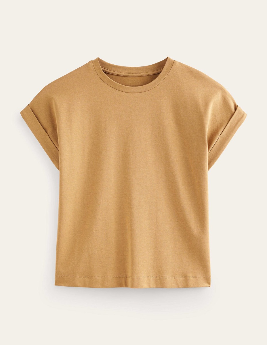 Boden Woman Camel T-Shirt GOOFASH
