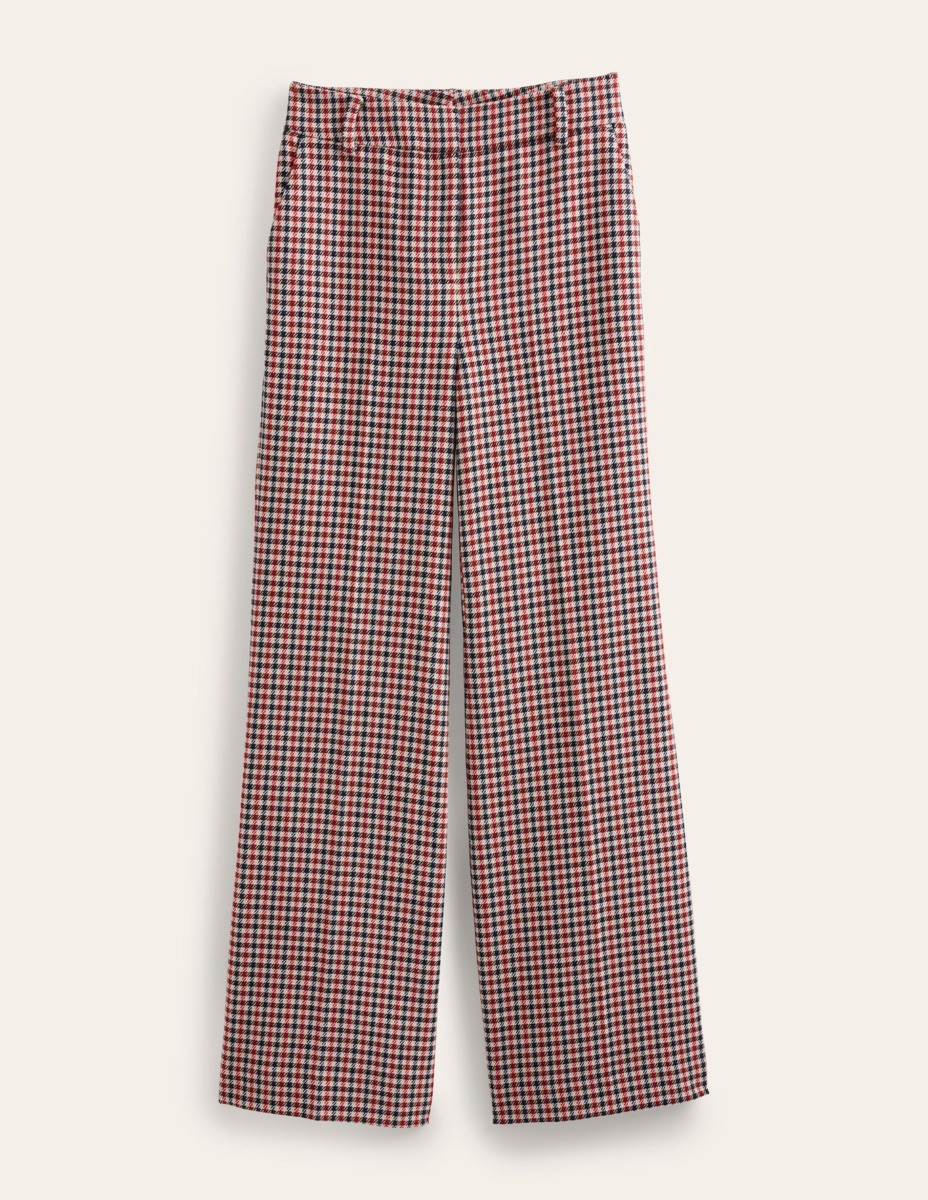 Boden - Women Checked Trousers GOOFASH