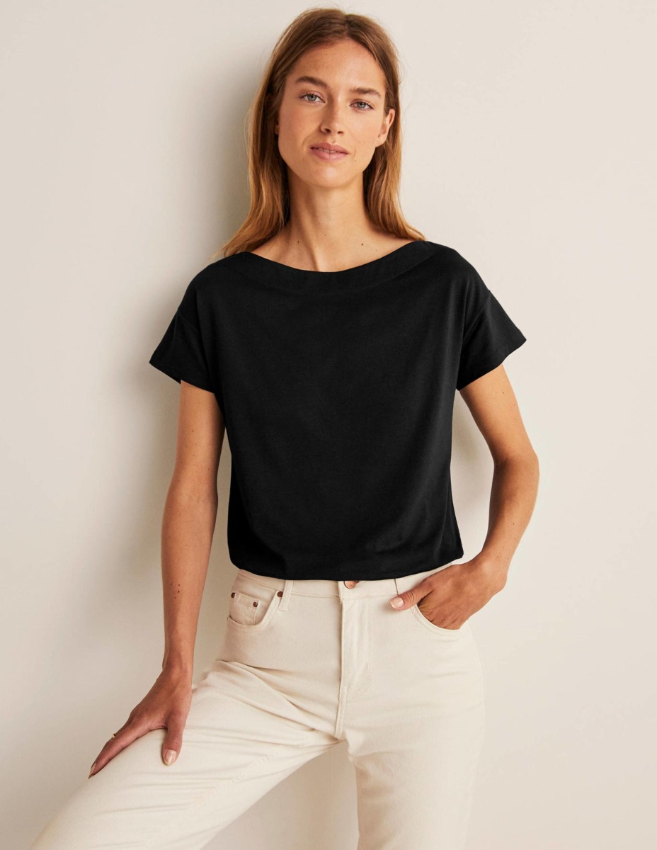 Boden - Women T-Shirt in Black GOOFASH