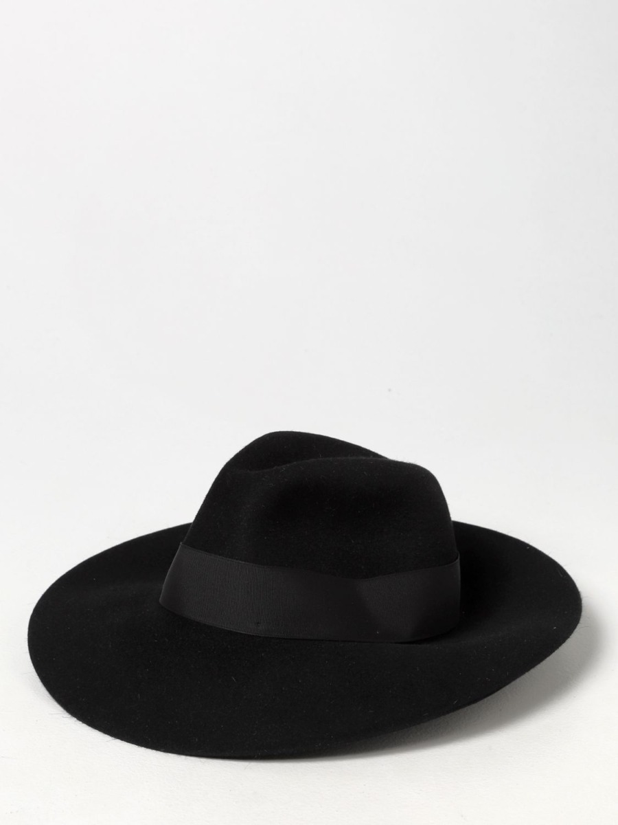 Borsalino - Womens Hat Black by Giglio GOOFASH