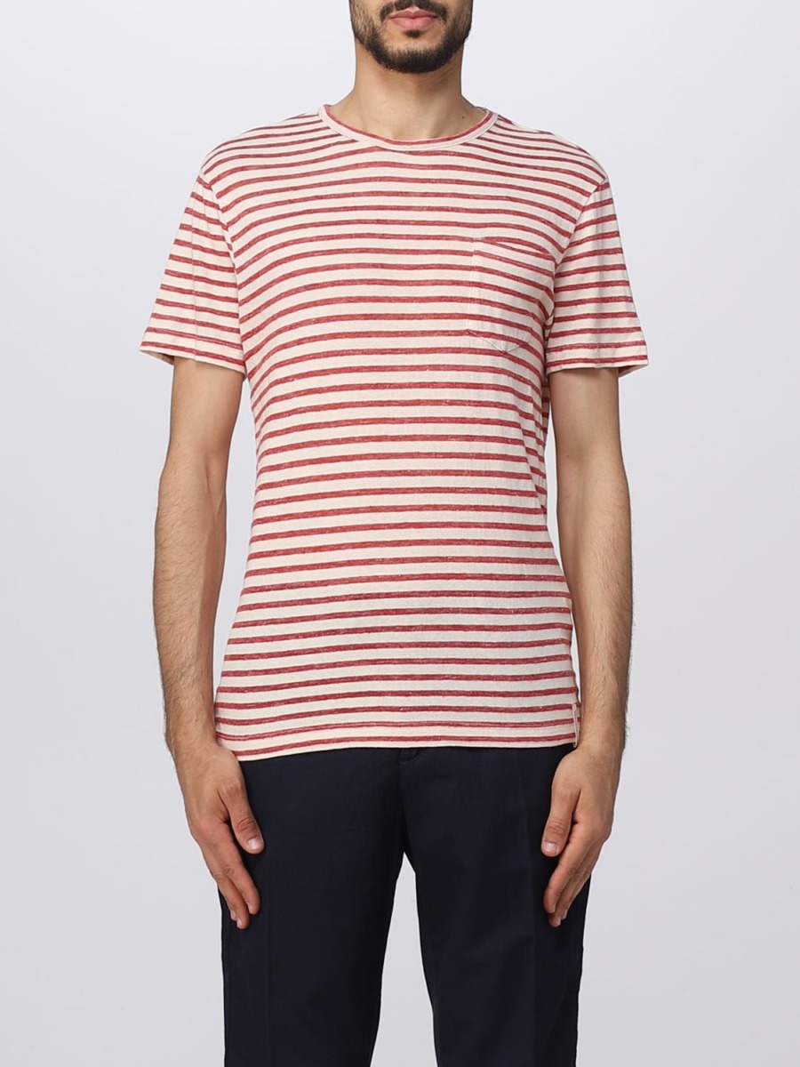 Brooksfield - Gents T-Shirt Red by Giglio GOOFASH