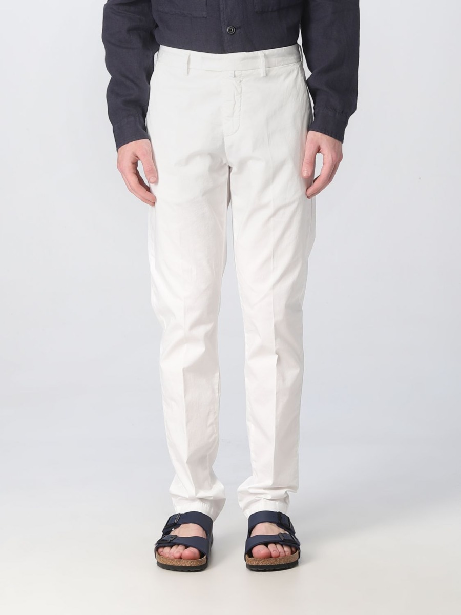 Brooksfield Mens Trousers in White by Giglio GOOFASH