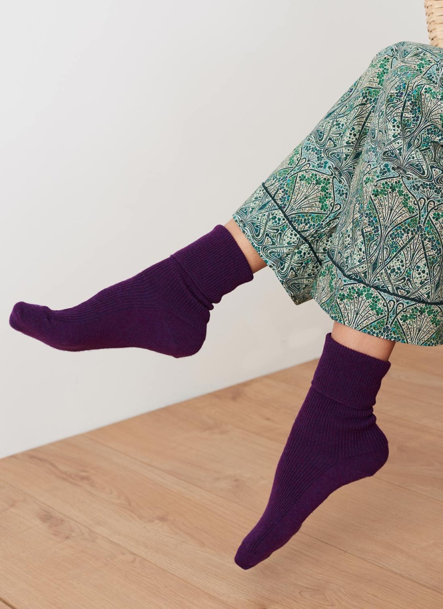 Brora Ladies Socks Purple GOOFASH